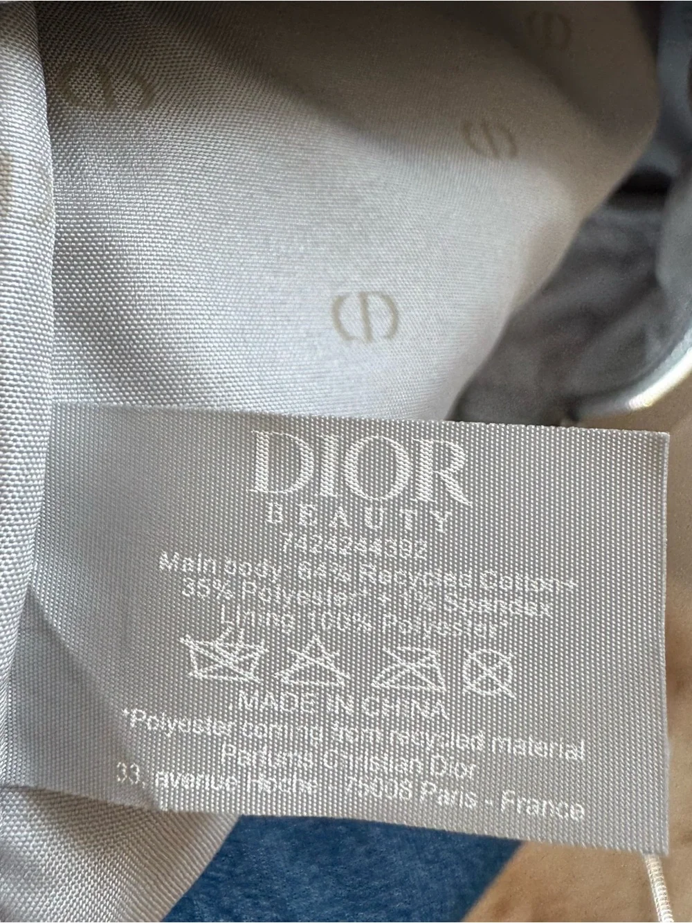 Dior Beauty Blue Denim Cosmetic Pouch Star Charm New